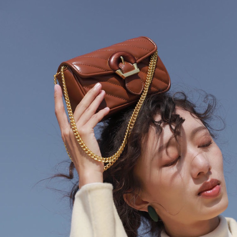 Tas Selempang Kulit Wanita Tas Hp Cewek Rantai Messenger Luxury Mini Bag