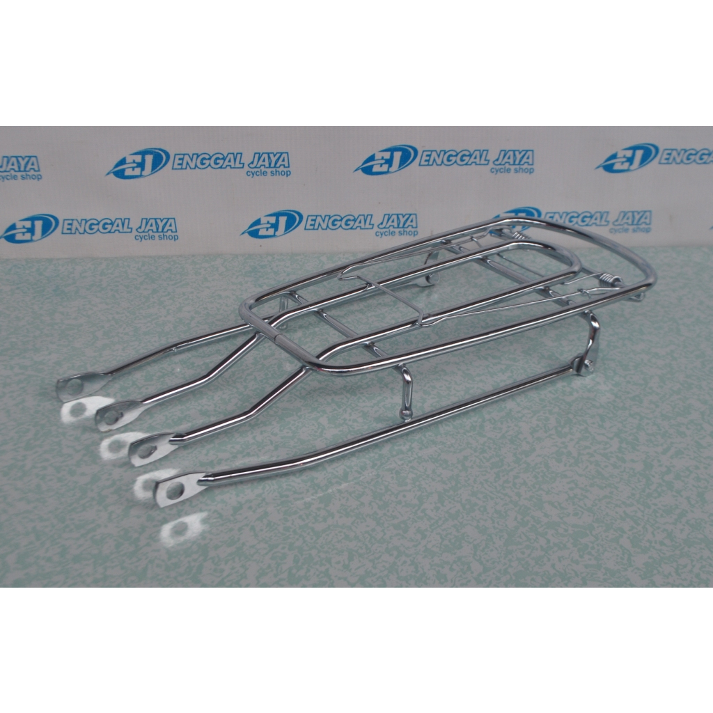 Bagasi Boncengan Belakang Sepeda Anak 20 Inch Chrome Penjepit Besi Tebal Kuat Kokoh Awet - Rak Panni