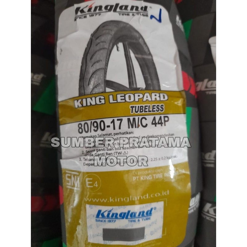 Ban tubeless kingland king leopard 80/90-17 ban motor ring 17