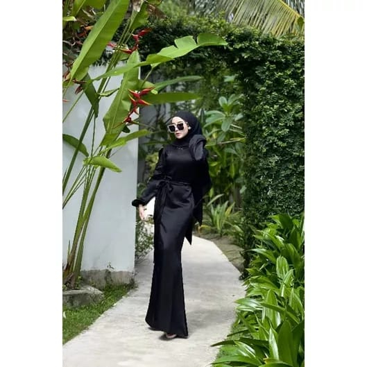 POLY DRESS SATEEN SERIES - BAJU GAMIS REMAJA | DRESS MUSLIM KEKINIAN | DRESS KONDANGAN | KOREAN DRES