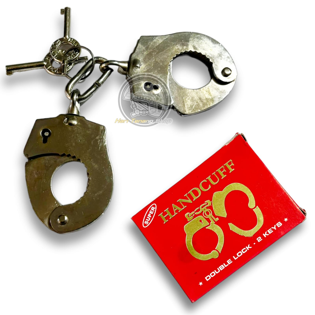 Borgol Jari Besi Polisi Dan Security Borgol Jempol/Borgol Tangan Besi Borgol Tangan Polisi/Borgol Ta