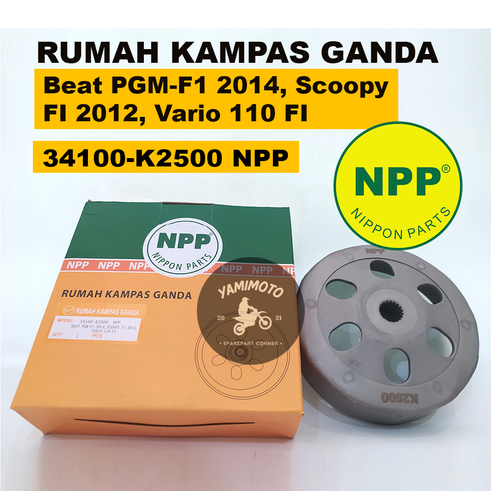 NPP Mangkok Kampas ganda BEAT PGM FI 2014, SCOOPY FI 2012, VARIO 110 FI NPP