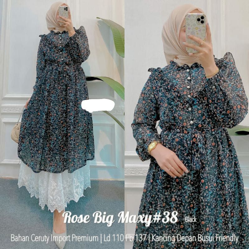 GAMIS CERUTY BABYDOLL RENDA BAWAH//ROSE MAXY//GAMIS CERUTY BABYDOLL BUSUI//GAMIS BUNGA KECIL