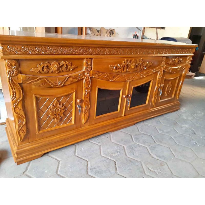 Bufet TV jati / Meja tv kayu jati ukir Jepara