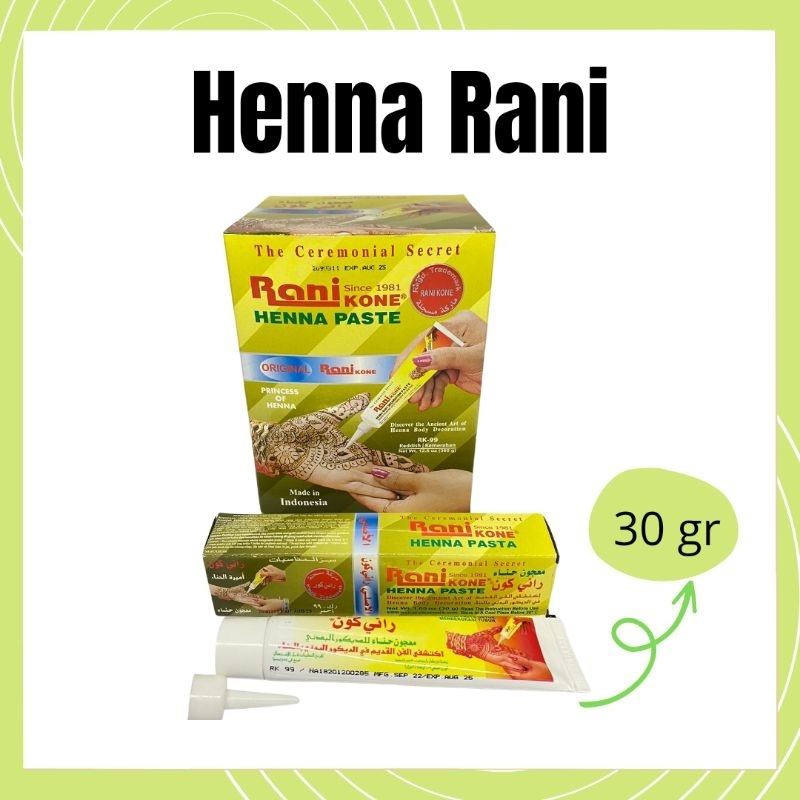 Henna Herbal Rani Kone 30 gr premium murah