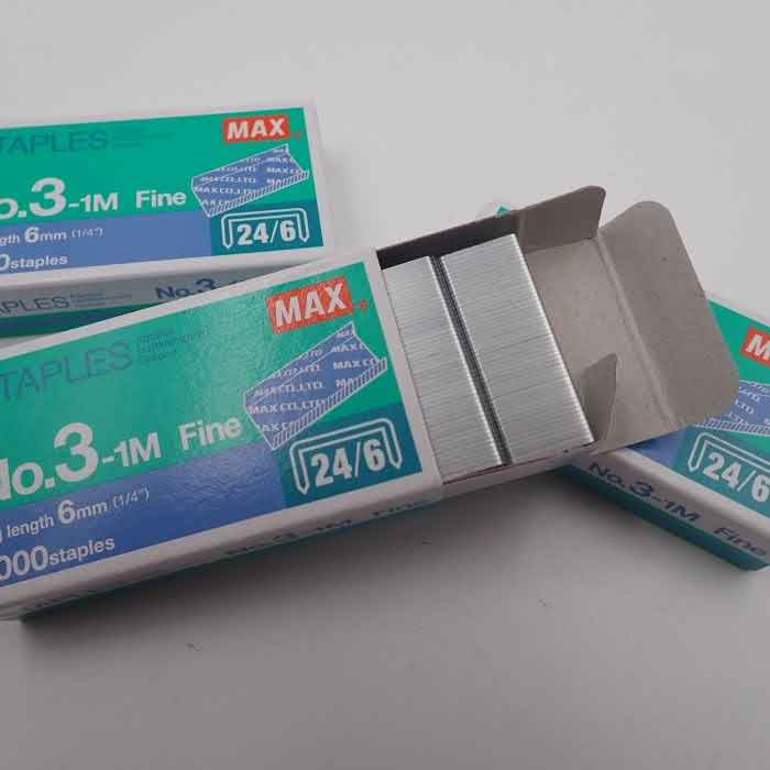 

ISI STAPLES MAX NO.3 ( ECER ) / Isi Staples No.3-1M Untuk Stapler Tipe HD-50