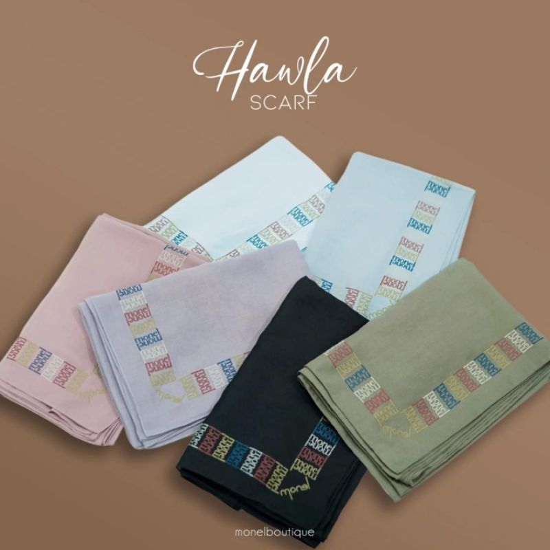 Monel - Scarf / Hijab / Segi Empat - HAWLA