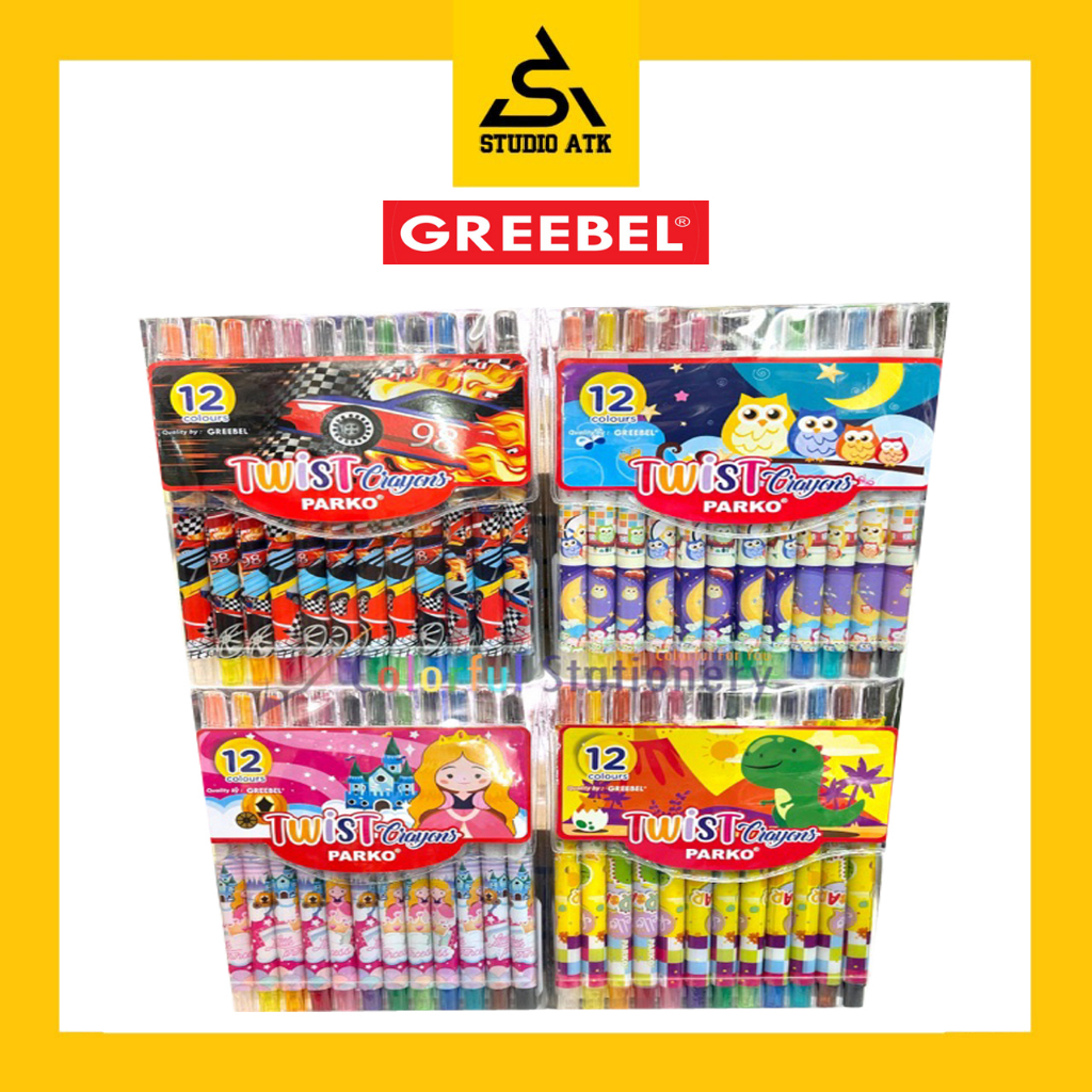 

Crayon Putar GREEBEL Parko 12 Warna