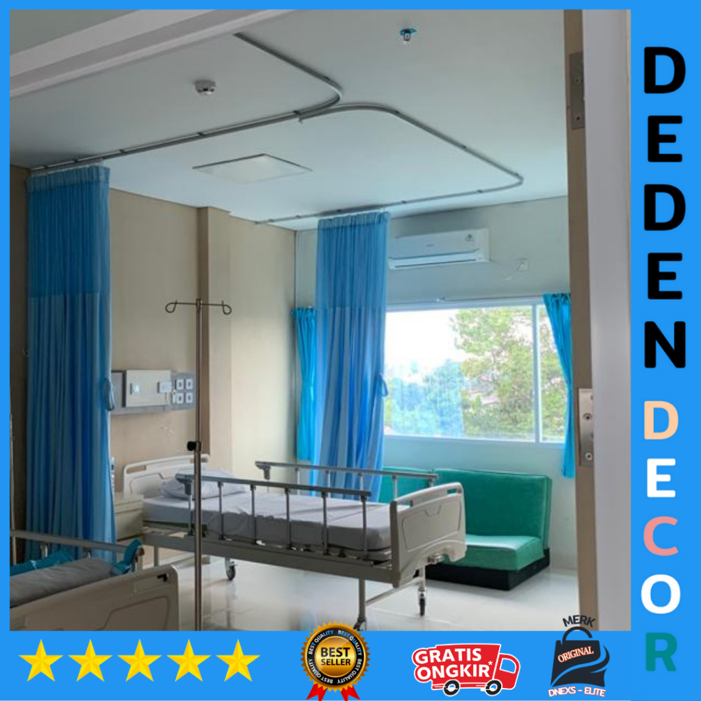 Tirai sekat ruangan rumah sakit pembatas ruangan terakreditasi anti bakteri