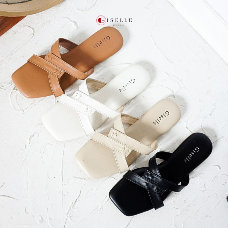 Giselle Colls - Elena Sandal Wanita Flat / Teplek