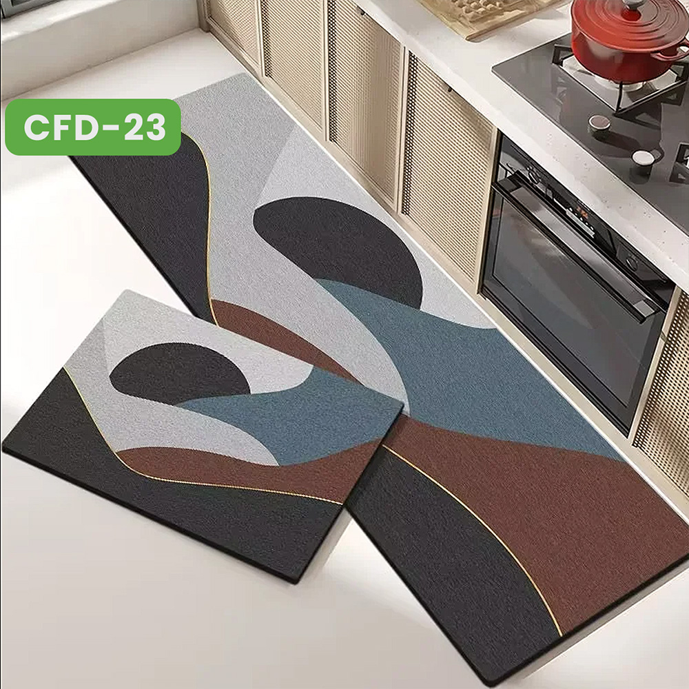 Keset Kaki Pintu Kamar Antislip Keset Dapur Kitch Trendy Door Floor Mat Trendy 2in1 - WH