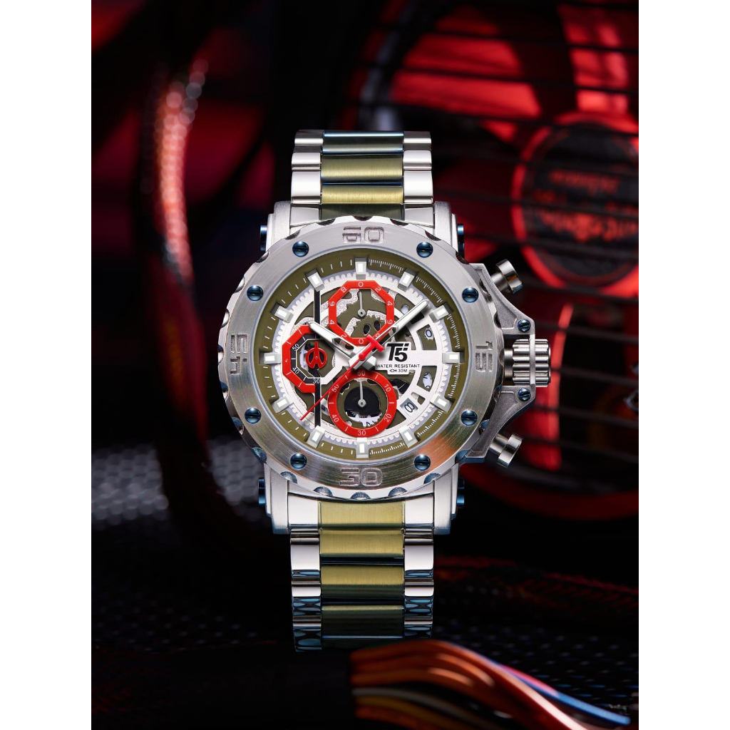 [SALE] TimelessCorp - Jam Tangan Pria Cowok T5 H 3723G Stainless Original