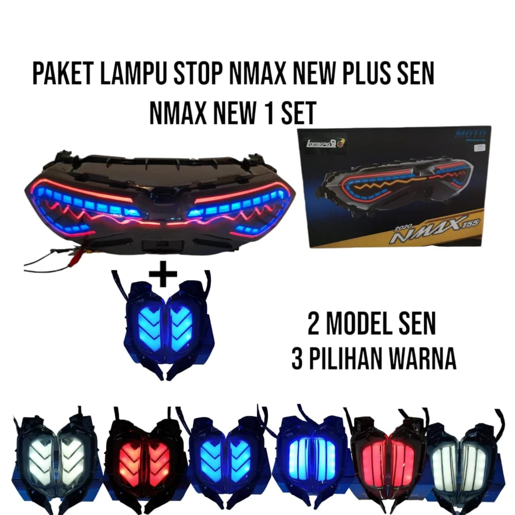 LAMPU STOP STOPLAMP NMAX 2020 model motogp plus sen nmax 2020 running garis WJY555