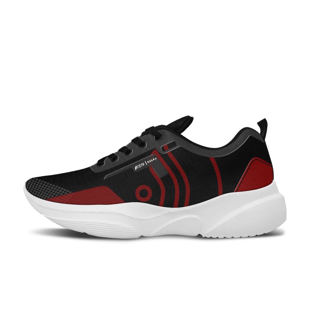 sepatu pria sneakers FZTH OSAKA HITAM MERAH