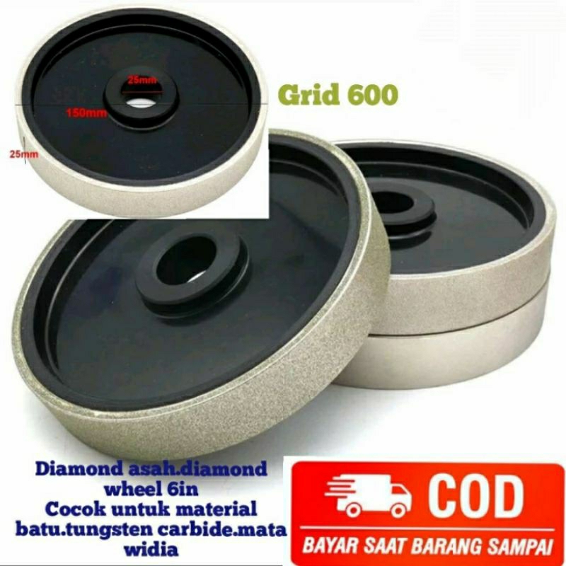 diamond wheel grade 600. 6in fiber untuk asah batu.carbide.widia.hssdiamond wheel grade 600. 6in fib