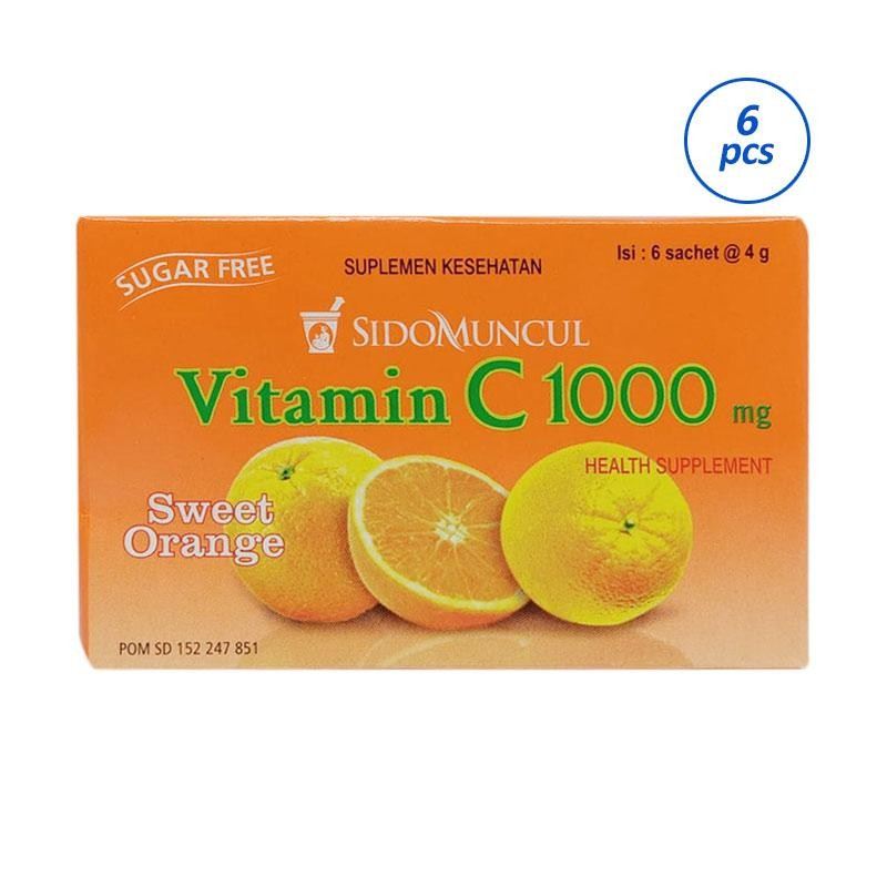 

SIDOMUNCUL Rasa Orange Vitamin C1000 Multivitamin Sugar Free [6 pcs]