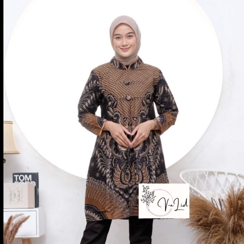 Tunik Batik modern Dres wanita kekinian