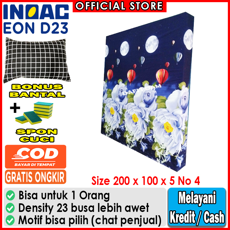 Kasur busa Inoac 200x100x5 nomor 4 busa Inoac EON D23 original gratis bantal Inoac / kasur lantai ka