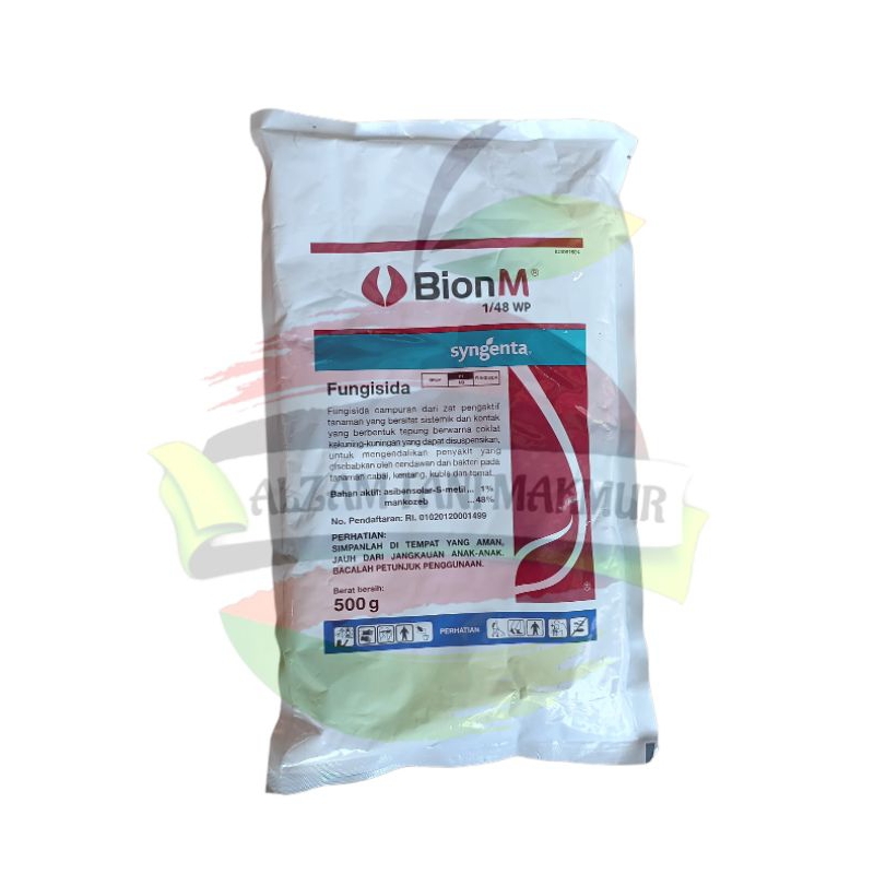 Fungisida BION M 1/48 WP isi 500gr Bahan Aktif MANKOZEB 48% dan  ASIBENSOLAR-S-METIL 1%