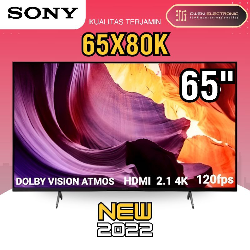 SONY 65X80K 4K UHD HDR Smart Google LED TV 65 Inch KD-65X80K