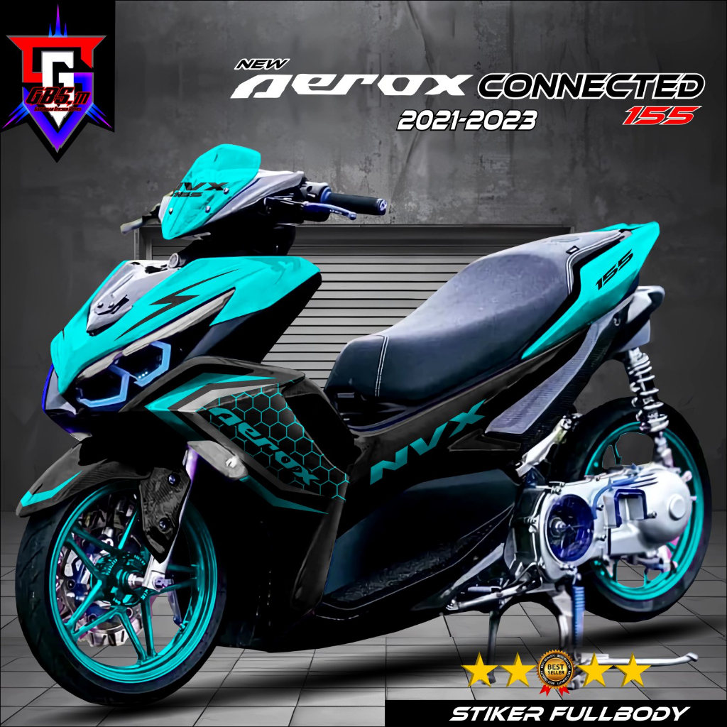 Decal All New Aerox 155 Connected Stiker Motor Aerox Connected 155 2021 2022 2023 Sticker Fullbody