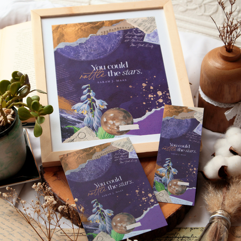 

You could rattle the stars - Sarah J. Maas - bookmark / postcard / print