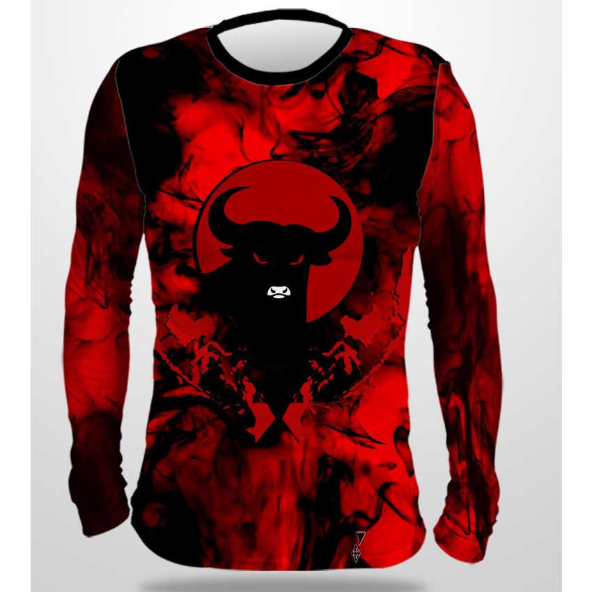 BAJU PDIP // Kaos Baju Lengan Panjang Partai PDIP Custom Fullprint Art 10