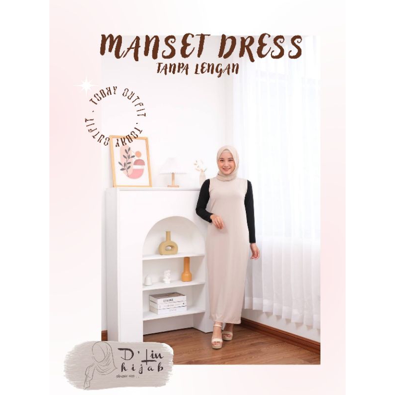 Manset Dress Tanpa Lengan