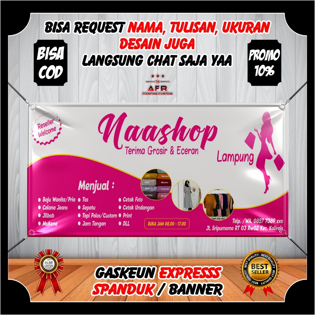Spanduk Banner Backdrop Olshop Toko Olshop Cetak Banner Online Shop Olsho Desain Keren Terbaru