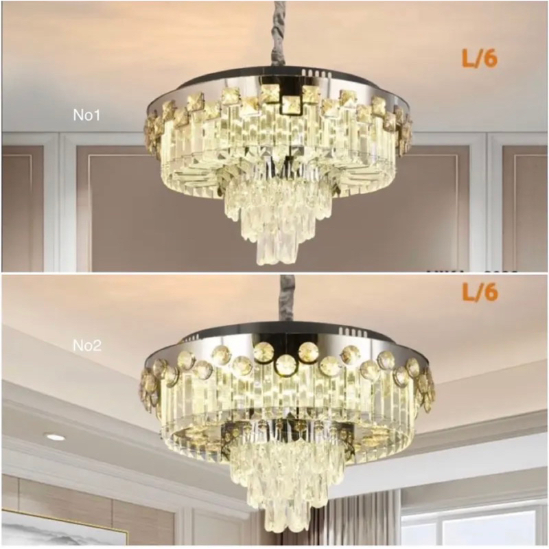 Lampu gantung minimalis kristal led