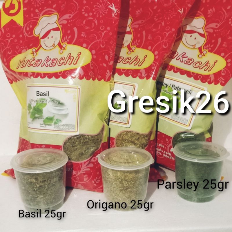 

oregano - parsley -Basil YUTAKACHI 25gr FREE CUP 150 ML