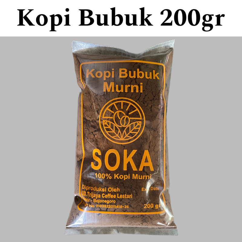 

KOPI BUBUK 200gr - Kopi Bubuk Murah Cap Soka - Kopi Bubuk khas Warung Kopi - Coffee Robusta Murah