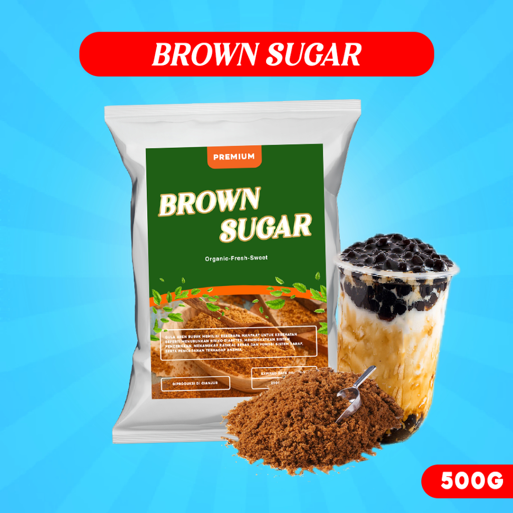 

BROWN SUGAR BUBUK / GULA AREN ASLI 500G / BROWN SUGAR BOBA / GULA SEMUT ASLI 500G / GULA AREN BUBUK