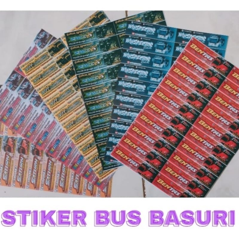 stiker bus basuri sticker bus viral / tempelan stiker panjang kids panda