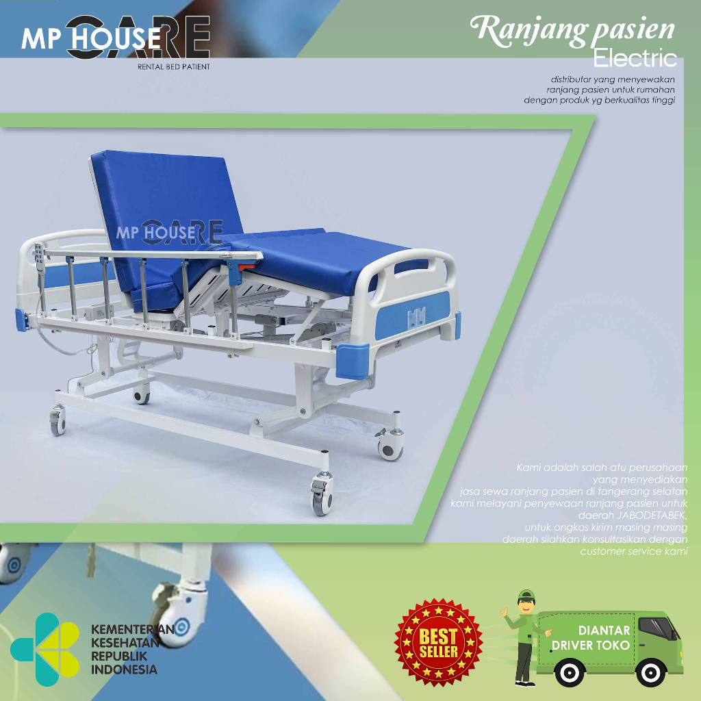 Sewa Ranjang Pasien Elektrik | Bed Tempat Tidur Rumah Sakit Remote