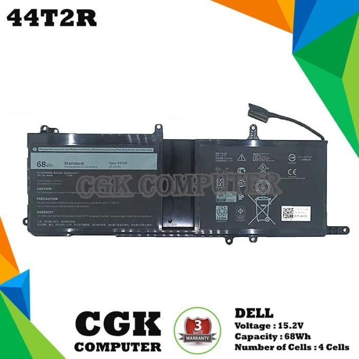 Baterai Dell Alienware 15 R3 R4 17 R4 R5 44T2R 68Wh