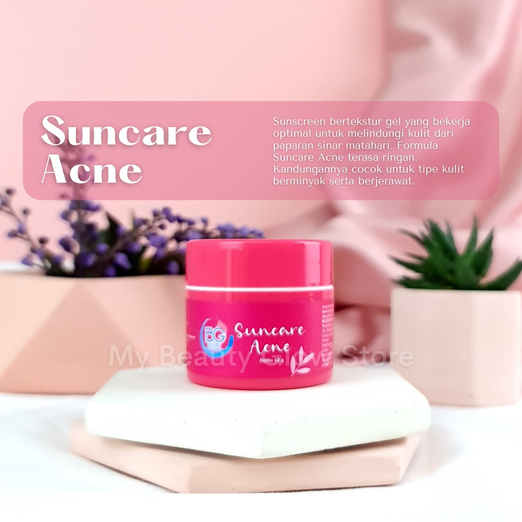 BG Skin SunScREEN Acne lotion tabir surya sunscreen anti UV pelindung kulit berminyak dan jerawat Be
