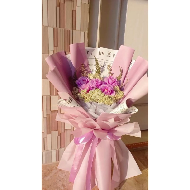 

Buket_Bungaartifical_mix_edelweis[Moiicraft.id]