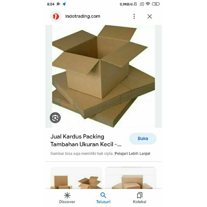 

paking tambahan kardus tebal