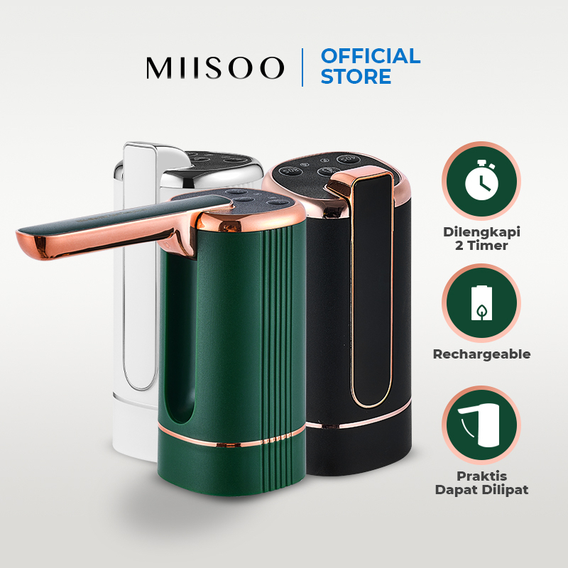 TERLARIS Live MIISOO Pompa Galon 3 Tombol Premium Pompa Galon/Pompa Air Minum Dispenser Elektrik