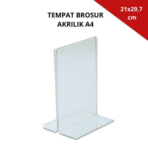

Tempat Brosur/Acrylic Tent Card A4 /Akrilik A4 Tent Holder 2 sisi