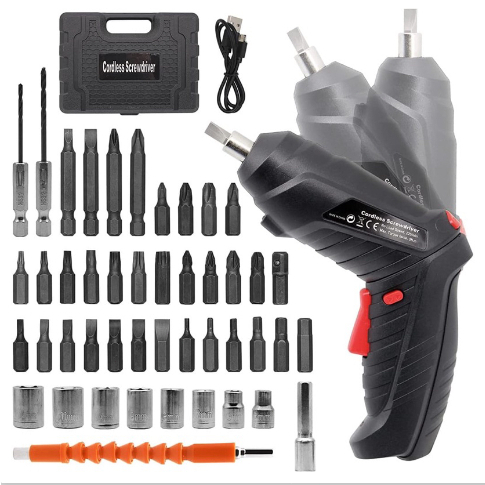 【Ready stok】Set Bor Dampak Tanpa Kabel Asli, Bor Listrik Mini, Bor Listrik Tanpa Kabel