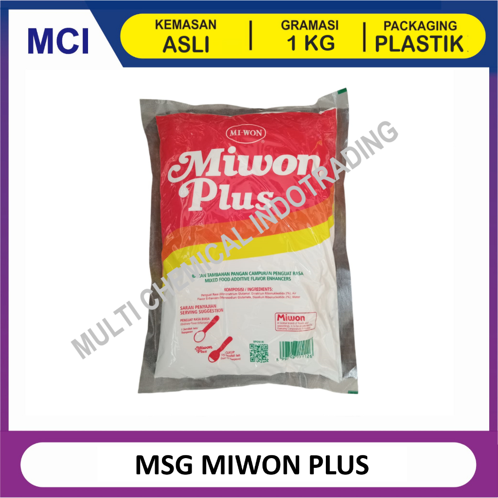 

MONOSODIUM GLUTAMATE MSG PECIN VETSIN MURNI MIWON MI-WON PLUS 1 KG