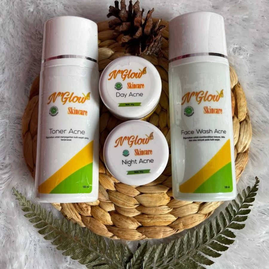 N'GLOW SKINCARE PAKET ACNE GLOWING KHUSUS UNTUK KULIT YANG BERJERAWAT 100% BPOM