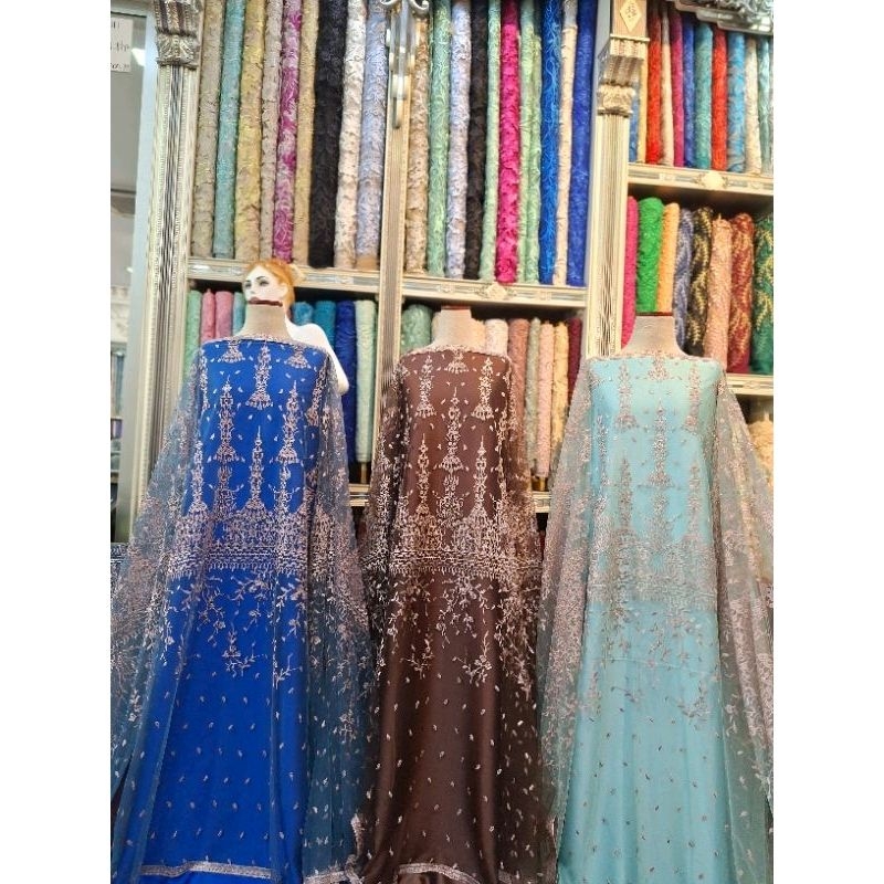 bahan Tulle bordir etnik | motif etnik |  - lafemmetextile