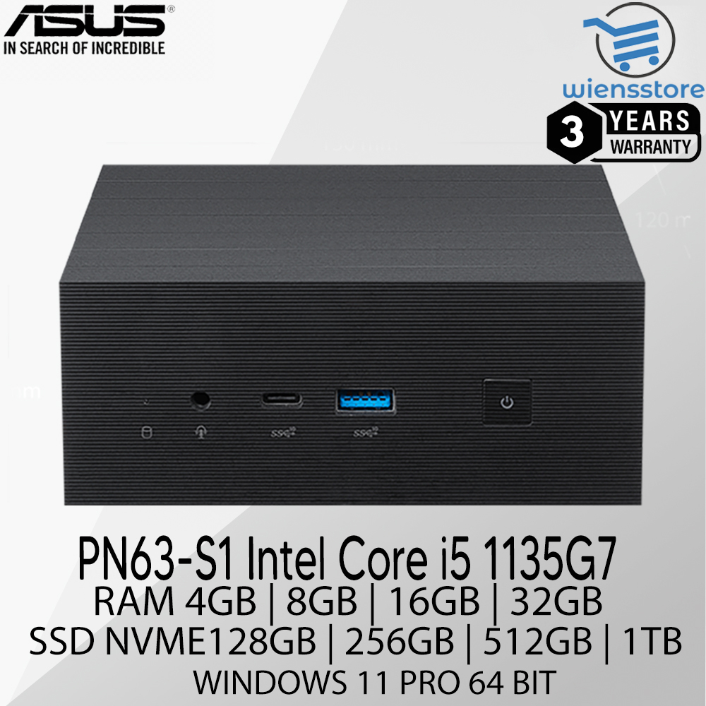 Mini PC Asus PN63 Intel Core i5 Gen 11 + RAM + SSD + W11