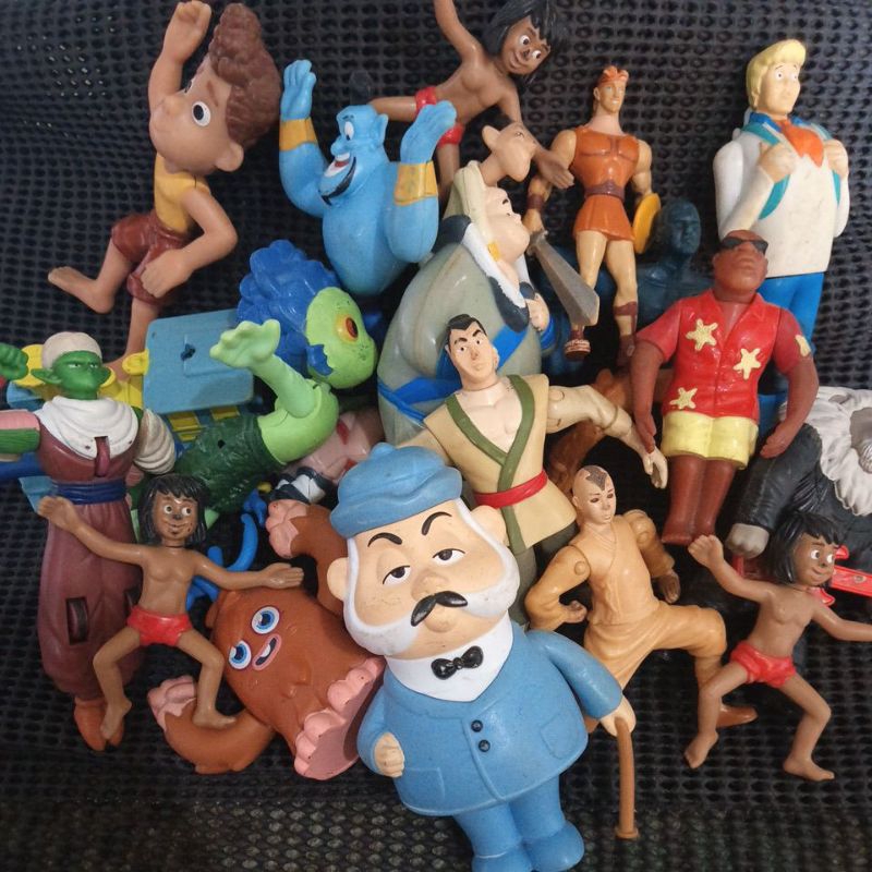 Action Figure Sheriff Woody Toy Story Naik Kereta Mcd  Avatar Mulan Stitch burgerking McDonald's Mai