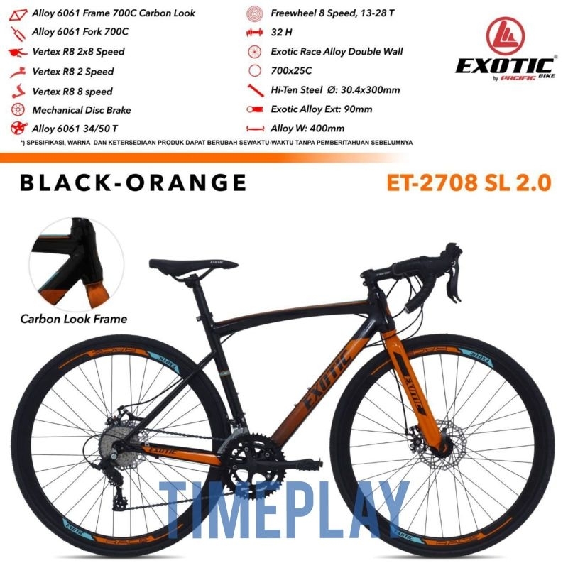 EXOTIC ET 2708 SL 2.0 by PACIFIC BIKE Roadbike 700c sepeda balap