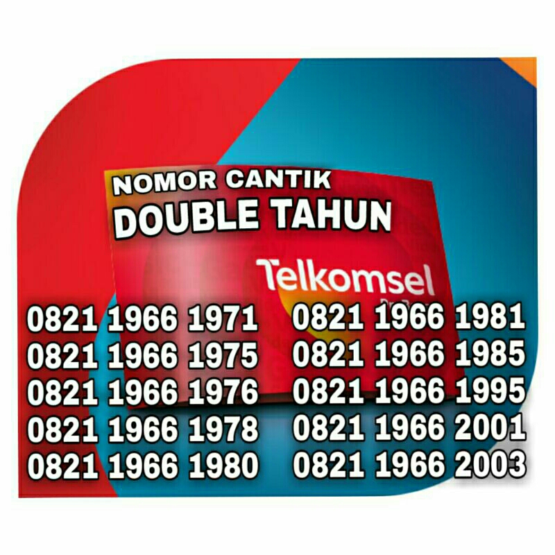 NOMOR CANTIK SIMPATI 4G DOUBLE TAHUN LAHIR 1966 KARTU PERDANA TELKOMSEL NOMER RAPIH