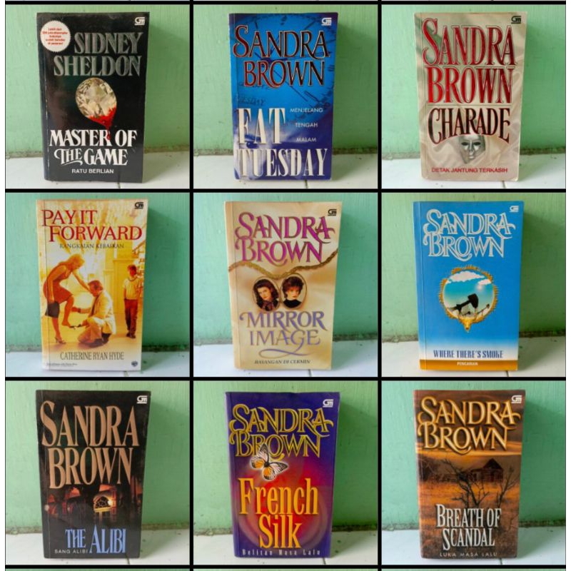 ( Original ) ( Preloved ) Obral Buku Novel Terjemah - Sandra Brown - Mira W - Nicholas Sparks - Eile